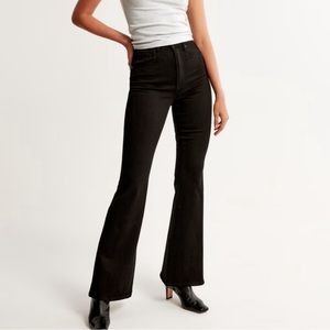 Coated Black Split Hem Jean